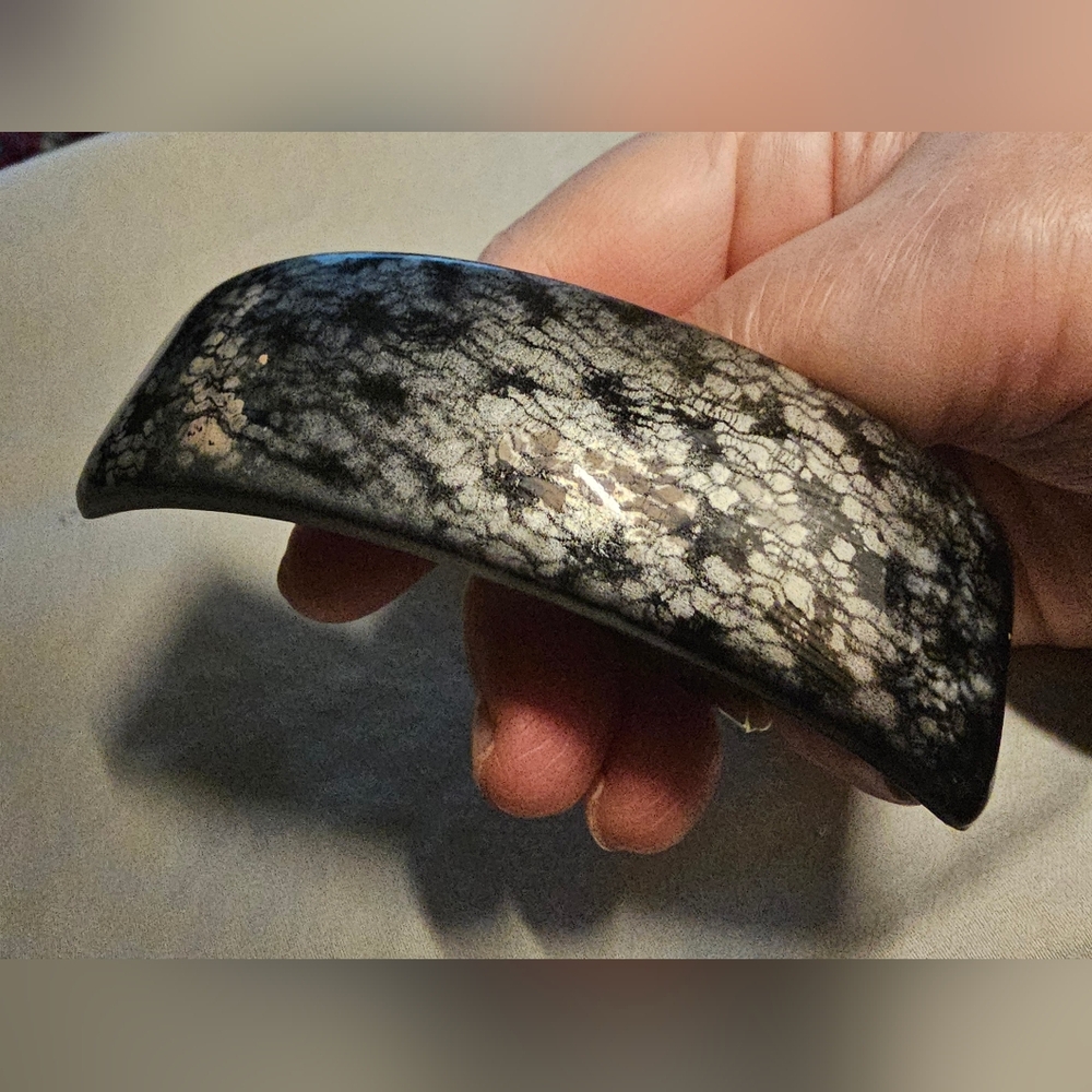 Elegant Black and Gray Woman's Hair Clip, PRICED TO SELL!